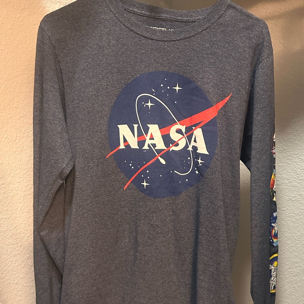 Fifth Sun Charcoal Grey Long Sleeve NASA Tee